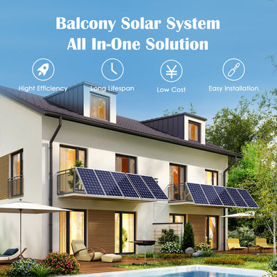 800W-610W Monocrystalline Silicon Balcony Solar System Easy Plug & Play Install Manufactured Solar Panel Kits for Home Use