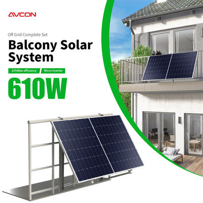 Avcon 1200W Monocrystalline Balcony Solar System Complete Home Micro Inverter Kit for Balkonkraftwerk Solar Panel Set
