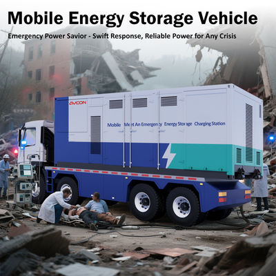 Avcon 1044 kWh Mobile Emergency Energy Storage Containers 250KW Off-grid Power Supply 120KW Photovoltaic Inverter MPPT Lifepo4