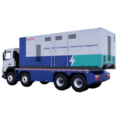 Avcon Mobile 1MWh Energy Storage System Lifepo4 Battery 4 Charging Stations 20Ft Container-Emergency Communication Port (CAN)