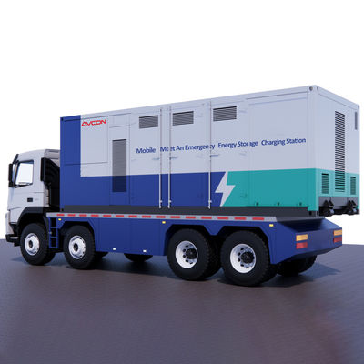 Avcon Mobile 1MWh Energy Storage System Lifepo4 Battery 4 Charging Stations 20Ft Container-Emergency Communication Port (CAN)
