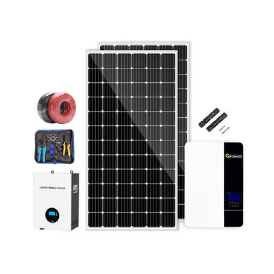 Home Solar System Off Grid 5kw With 10kwh Wall Mount Lithium Battery Inverter with Solar Panel