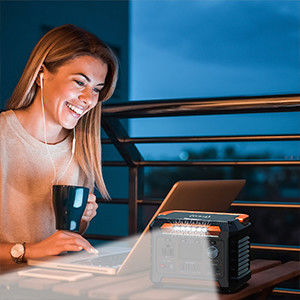 Avcon 300W Solar Power Station Portable Lifepo4 Energy Storage Battery with MPPT Controller Renewable Energy Backup