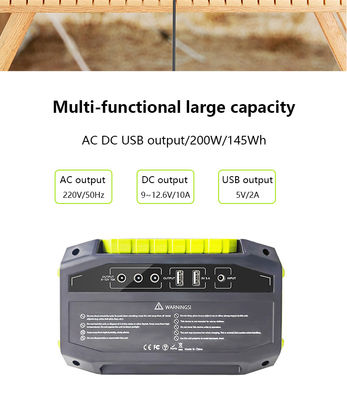 Portable Power Station 300w EU Plug LED Light  DC AC Solar Generator for Home Use 200W Products Certificates