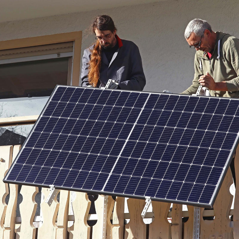 Monocrystalline 800W Balcony Solar Panels with Battery and Inverter Home Complete Kit Balkonkraftwerk with Solar Panel