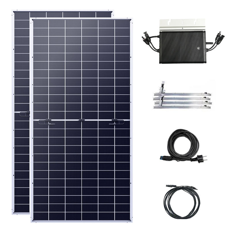 800W 1000w Monocrystalline Micro Inverter Complete Home Kit Solar Panel for Balcony Solar System 1KW MPPT Controller 220V Output